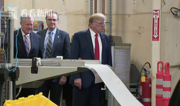特朗普參觀口罩生產設備
